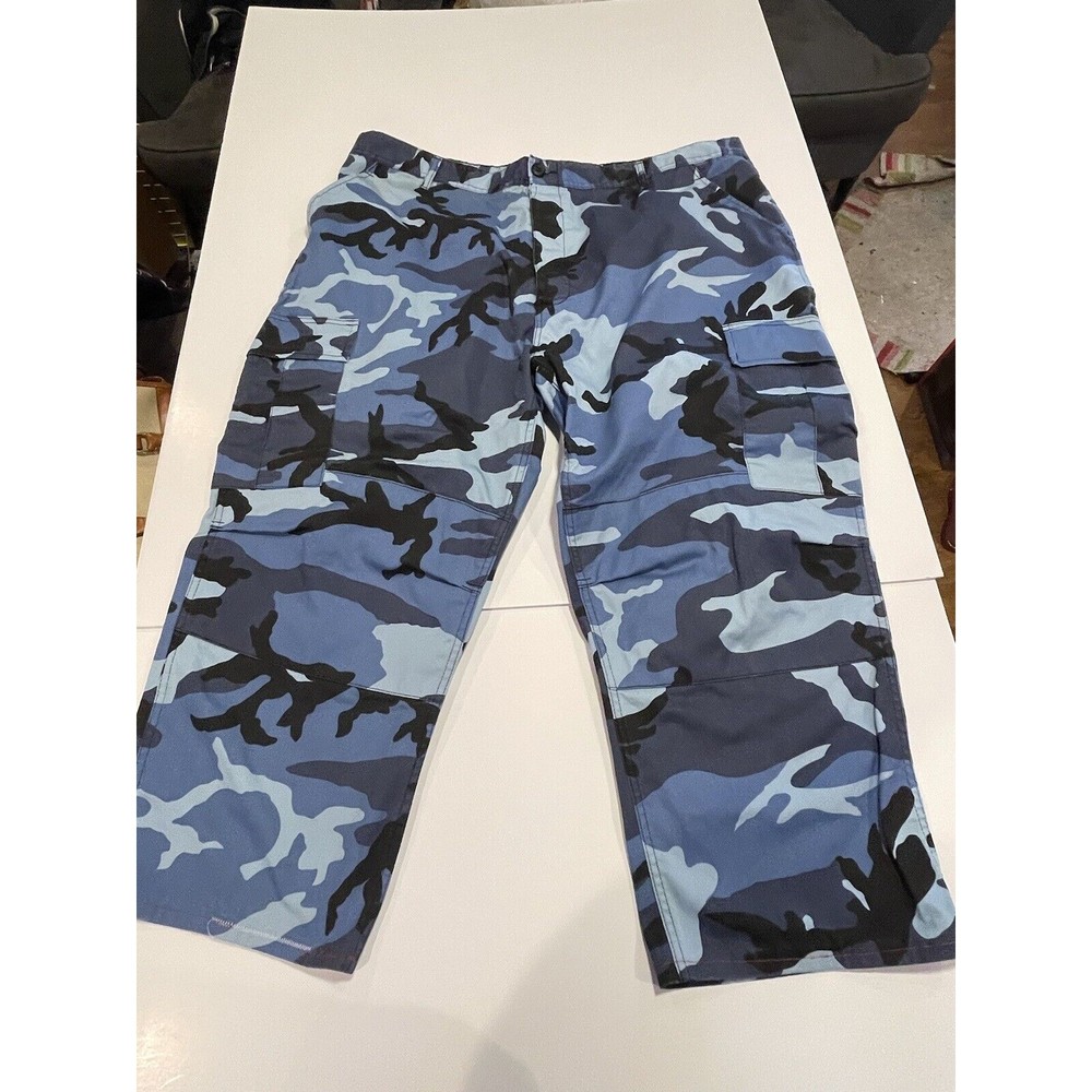 Rothco Blue BDU Pants Camouflage Tactical 6-Pocket Cargo Military Fatigues